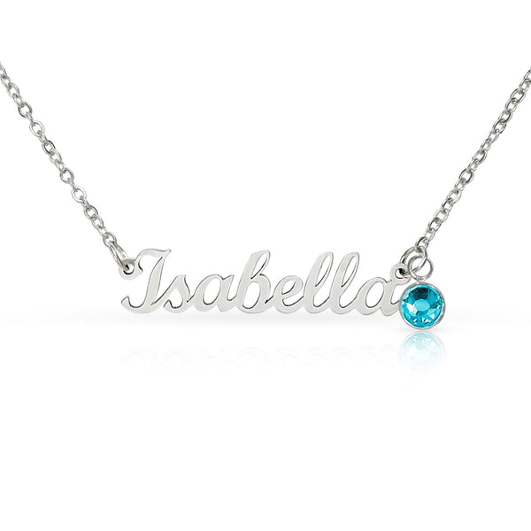 To My Dear Mom Custom Name Necklace with Birthstone and Message Card from Son - HEARTEN