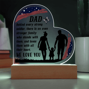 Acrylic Heart Plaque - HEARTEN