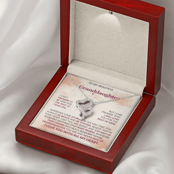 To My Beautiful Granddaughter - Heart to Heart Pendant Necklace - HEARTEN
