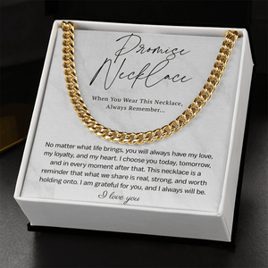 Promise Cuban Link Chain for Him - HEARTEN7