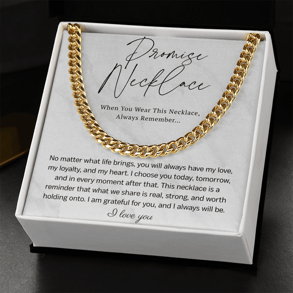 Promise Cuban Link Chain for Him - HEARTEN7
