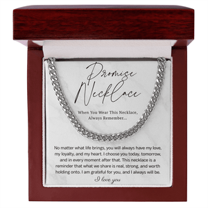 Promise Cuban Link Chain for Him - HEARTEN16