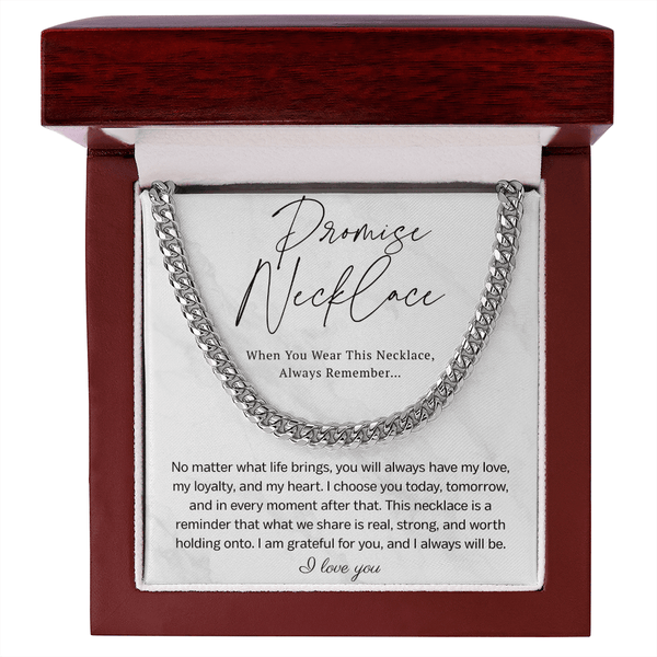 Promise Cuban Link Chain for Him - HEARTEN16