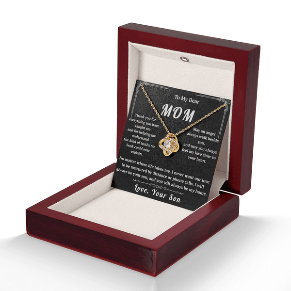 To My Dear Mom Love Knot Necklace - HEARTEN