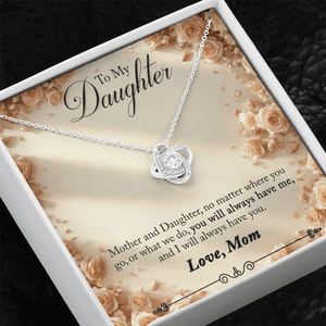 To My Daughter Love Knot Necklace from Mom - HEARTEN