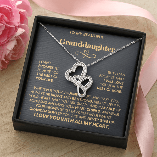 To My Beautiful Granddaughter - Heart to Heart Pendant Necklace - HEARTEN