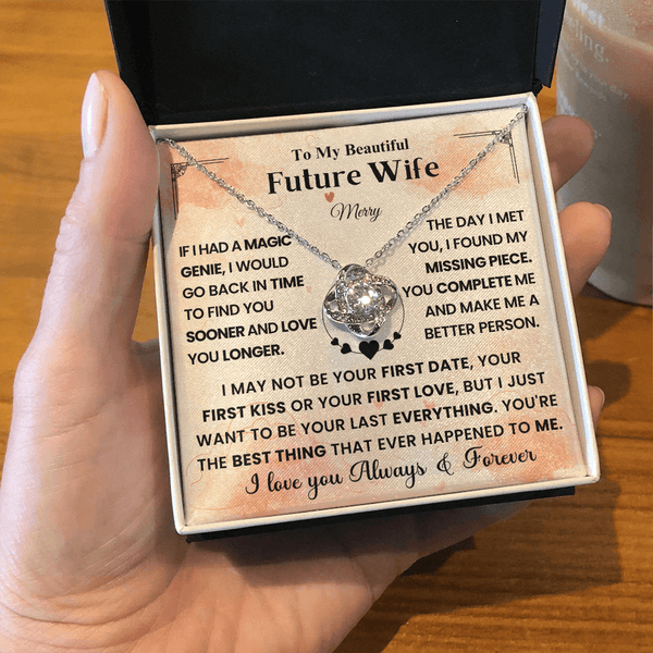 To My Beautiful Future Wife - Love Knot Necklace - HEARTEN
