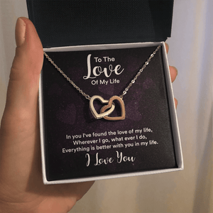 Interlocking Hearts Necklace (Yellow & White Gold Variants) - HEARTEN