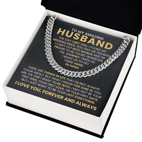 To My Amazing Husband – Cuban Link Chain - HEARTEN
