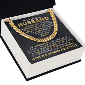 To My Amazing Husband – Cuban Link Chain - HEARTEN