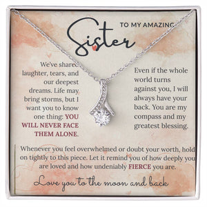 To My Amazing Sister - Alluring Beauty Necklace - HEARTEN