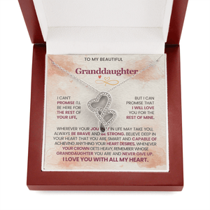 To My Beautiful Granddaughter - Heart to Heart Pendant Necklace - HEARTEN