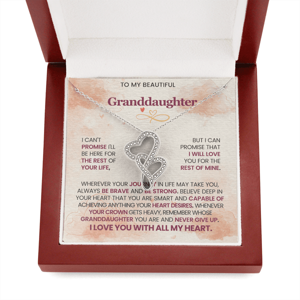 To My Beautiful Granddaughter - Heart to Heart Pendant Necklace - HEARTEN