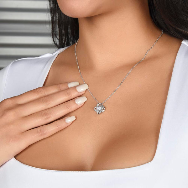 To My Daughter Love Knot Necklace from Mom - HEARTEN
