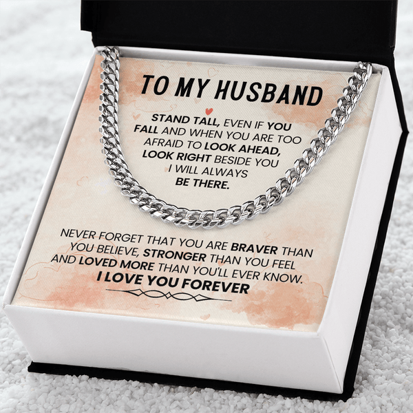 To My Amazing Husband – Cuban Link Chain - HEARTEN