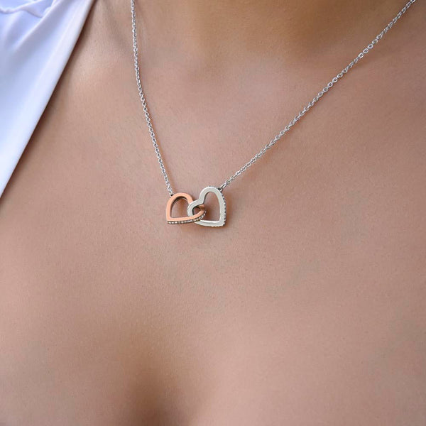 Interlocking Hearts Necklace (Yellow & White Gold Variants) - HEARTEN