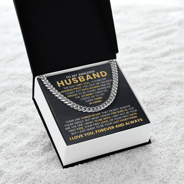 To My Amazing Husband – Cuban Link Chain - HEARTEN