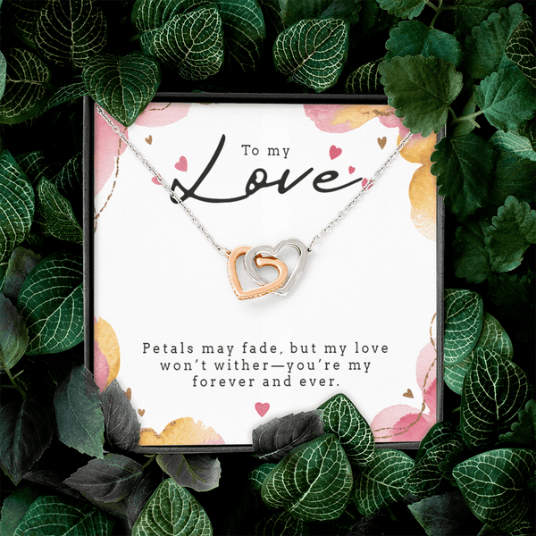 Interlocking Hearts Necklace (Yellow & White Gold Variants) - HEARTEN