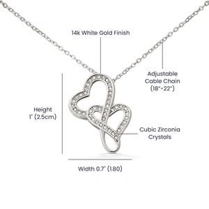 To My Beautiful Granddaughter - Heart to Heart Pendant Necklace - HEARTEN