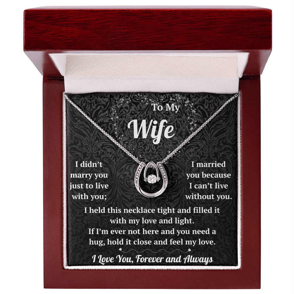 To My Wife  - Lucky In Love Necklace - HEARTEN