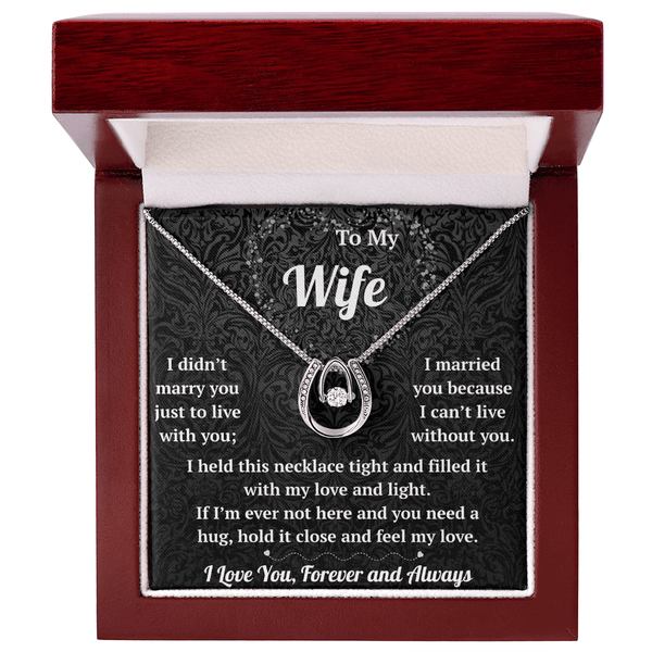 To My Wife  - Lucky In Love Necklace - HEARTEN