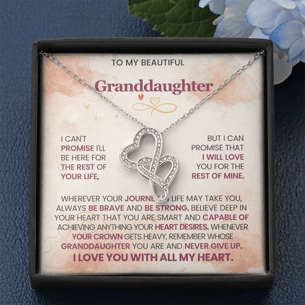 To My Beautiful Granddaughter - Heart to Heart Pendant Necklace - HEARTEN