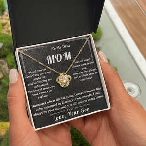 To My Dear Mom Love Knot Necklace - HEARTEN