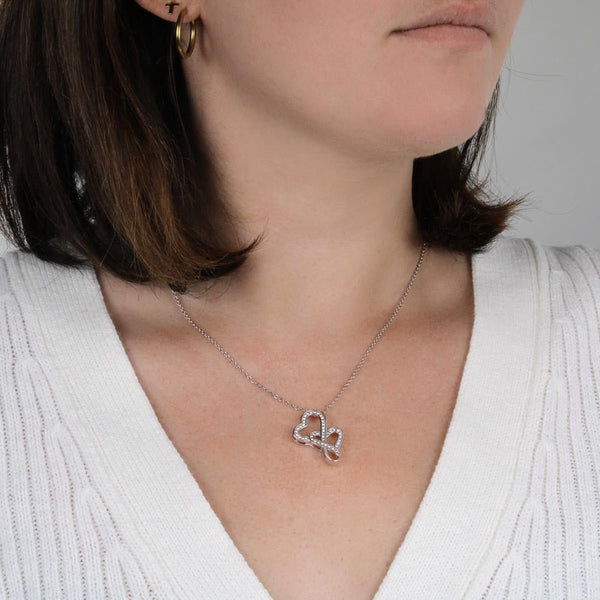 To My Beautiful Granddaughter - Heart to Heart Pendant Necklace - HEARTEN