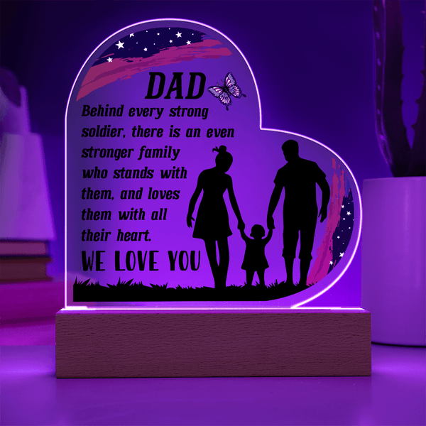 Acrylic Heart Plaque - HEARTEN