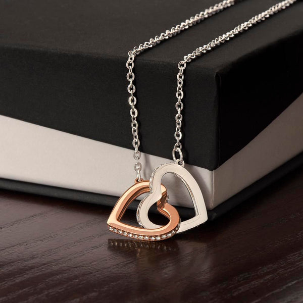 Interlocking Hearts Necklace (Yellow & White Gold Variants) - HEARTEN