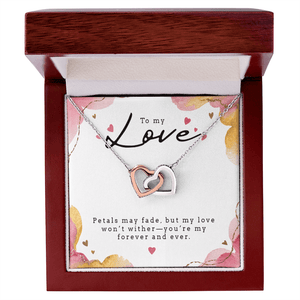 Interlocking Hearts Necklace (Yellow & White Gold Variants) - HEARTEN