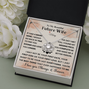 To My Beautiful Future Wife - Love Knot Necklace - HEARTEN