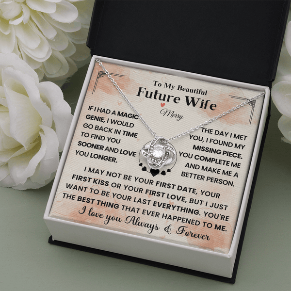 To My Beautiful Future Wife - Love Knot Necklace - HEARTEN