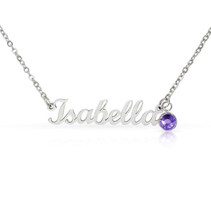 To My Dear Mom Custom Name Necklace with Birthstone and Message Card from Son - HEARTEN