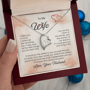 To My Beautiful Wife - Forever Love Necklace - HEARTEN