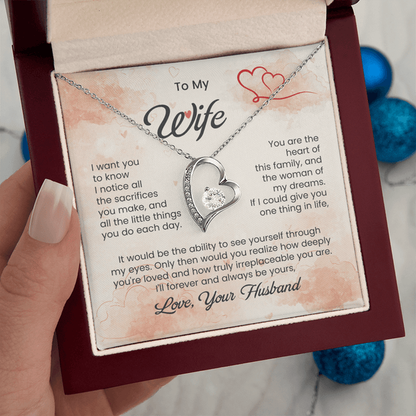 To My Beautiful Wife - Forever Love Necklace - HEARTEN