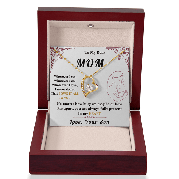 To My Mom - Forever Love Necklace - HEARTEN