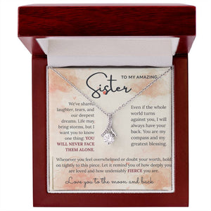 To My Amazing Sister - Alluring Beauty Necklace - HEARTEN