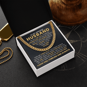 To My Amazing Husband – Cuban Link Chain - HEARTEN