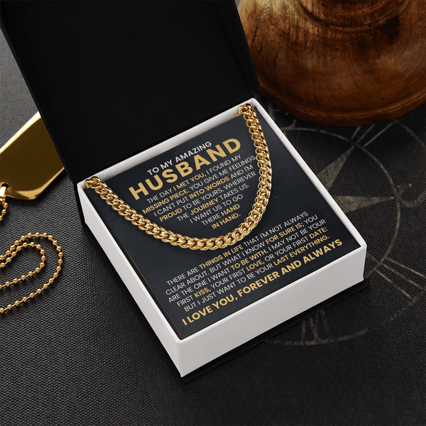 To My Amazing Husband – Cuban Link Chain - HEARTEN
