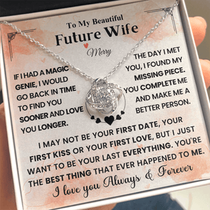 To My Beautiful Future Wife - Love Knot Necklace - HEARTEN