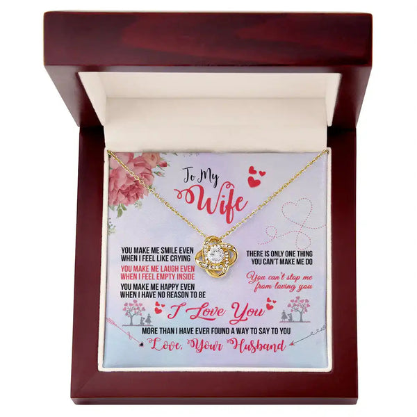 Love Knot Necklace (Yellow & White Gold Variants) too my Wife - HEARTEN