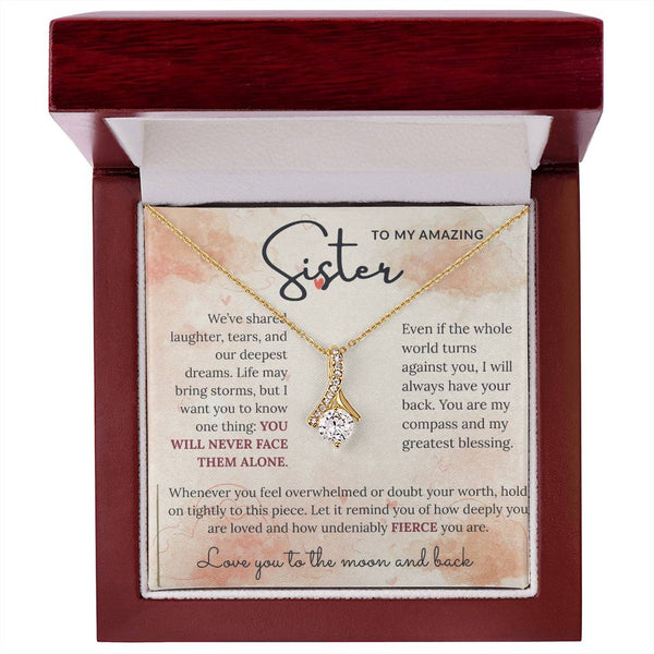 To My Amazing Sister - Alluring Beauty Necklace - HEARTEN