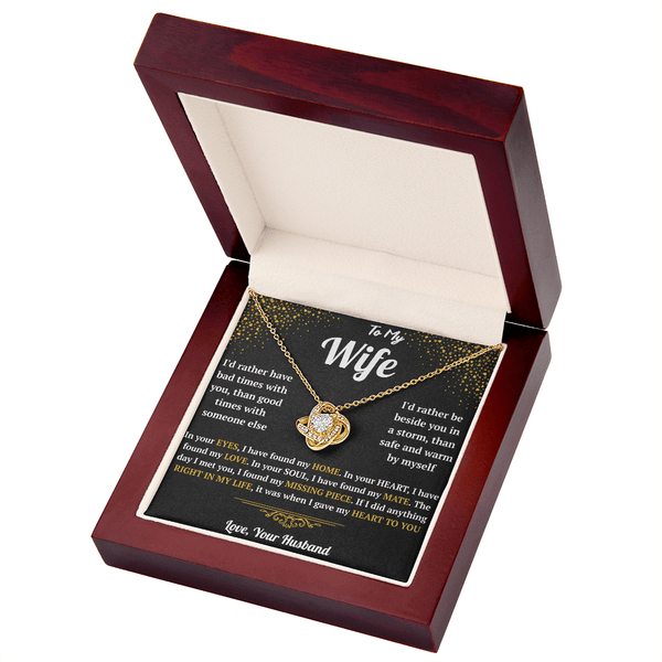 To My Wife - Love Knot Necklace - HEARTEN