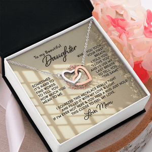 To My Beautiful Daughter – Interlocking Hearts Necklace - HEARTEN
