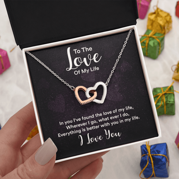 Interlocking Hearts Necklace (Yellow & White Gold Variants) - HEARTEN