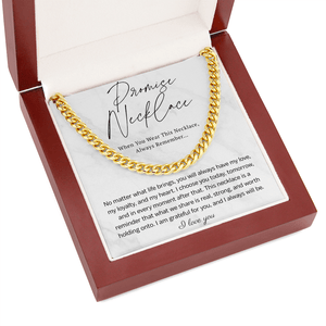 Promise Cuban Link Chain for Him - HEARTEN26