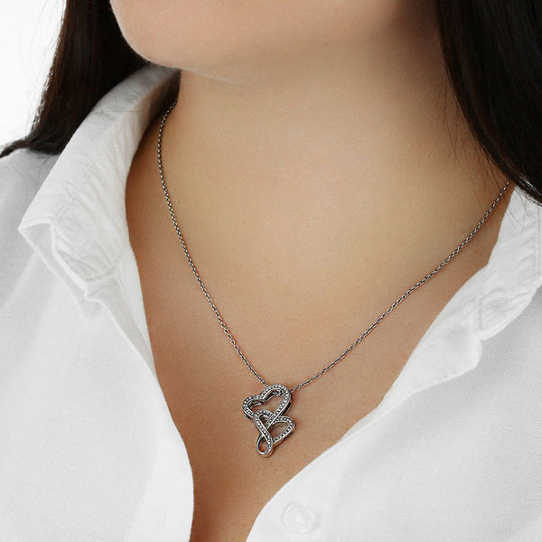 To My Beautiful Granddaughter - Heart to Heart Pendant Necklace - HEARTEN