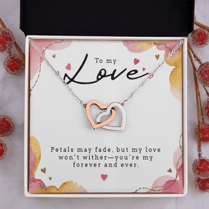 Interlocking Hearts Necklace (Yellow & White Gold Variants) - HEARTEN