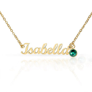 To My Dear Mom Custom Name Necklace with Birthstone and Message Card from Son - HEARTEN